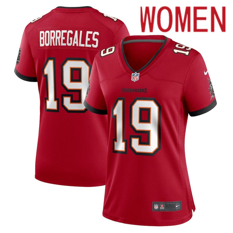 Women Tampa Bay Buccaneers 19 Jose Borregales Nike Red Game NFL Jersey